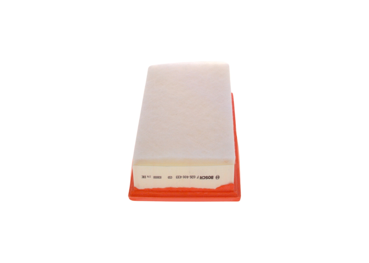 BOSCH Luftfilter f026400433 Filterindsats length_mm_203|Længde [mm]|290 width_mm_206|Bredde [mm]|160 height_mm_209|Højde [mm]|77 77mm for VAUXHALL TO
