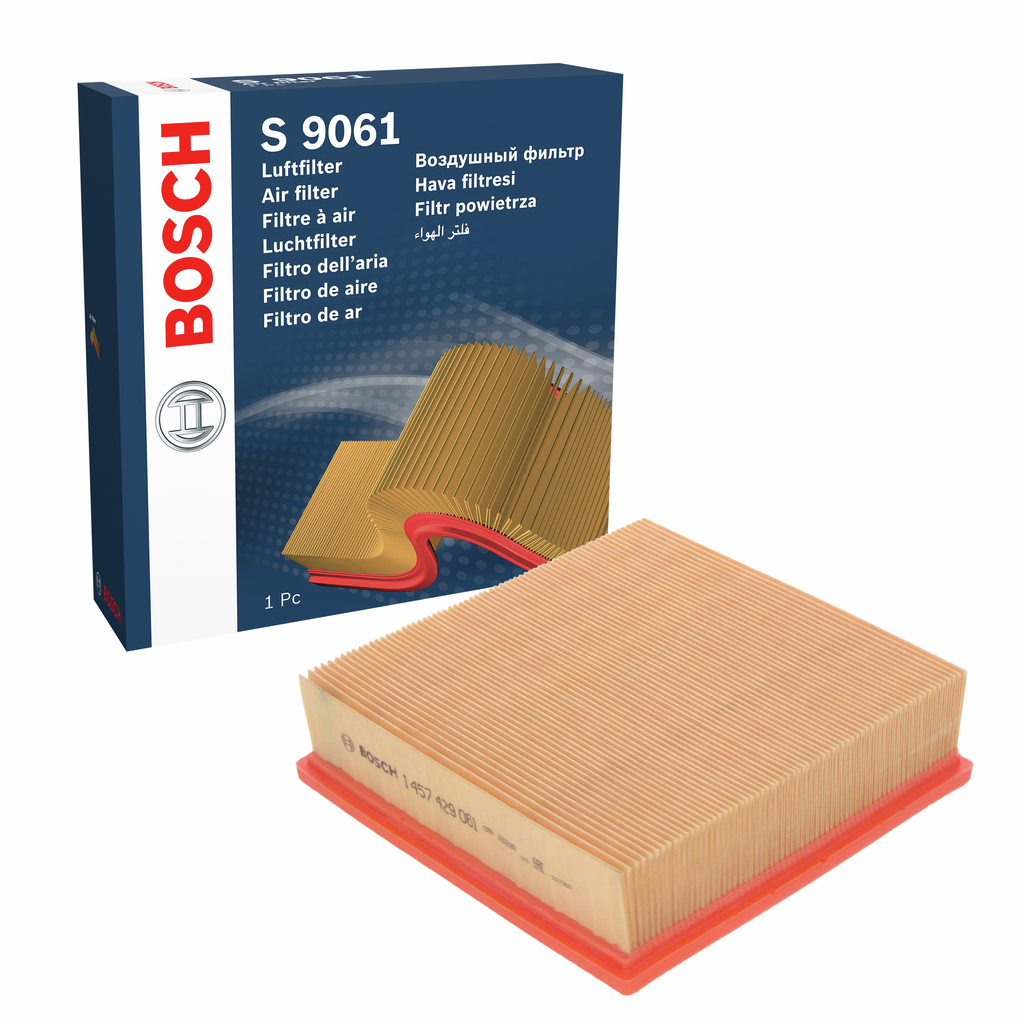 BOSCH Luftfilter 1 457 429 061 Filterindsats length_mm_203|Længde [mm]|213 width_mm_206|Bredde [mm]|213 height_mm_209|Højde [mm]|58 replaced_by_10017|