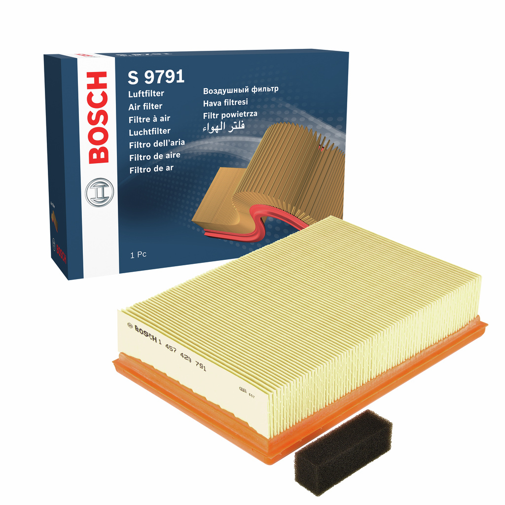 BOSCH Luftfilter 1 457 429 791 Filterindsats length_mm_203|Længde [mm]|257 width_mm_206|Bredde [mm]|184 height_mm_209|Højde [mm]|57 57mm for FORD PEU