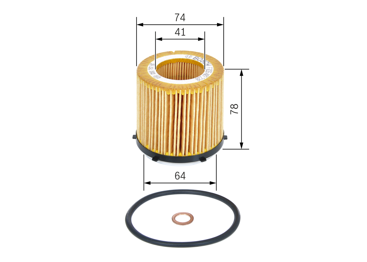 BOSCH Oliefilter f026407228 Filterindsats supplementary_articlesupplementary_info_596|Tillægsartikel/Yderligere info.|med pakninger height_mm_209|Højd