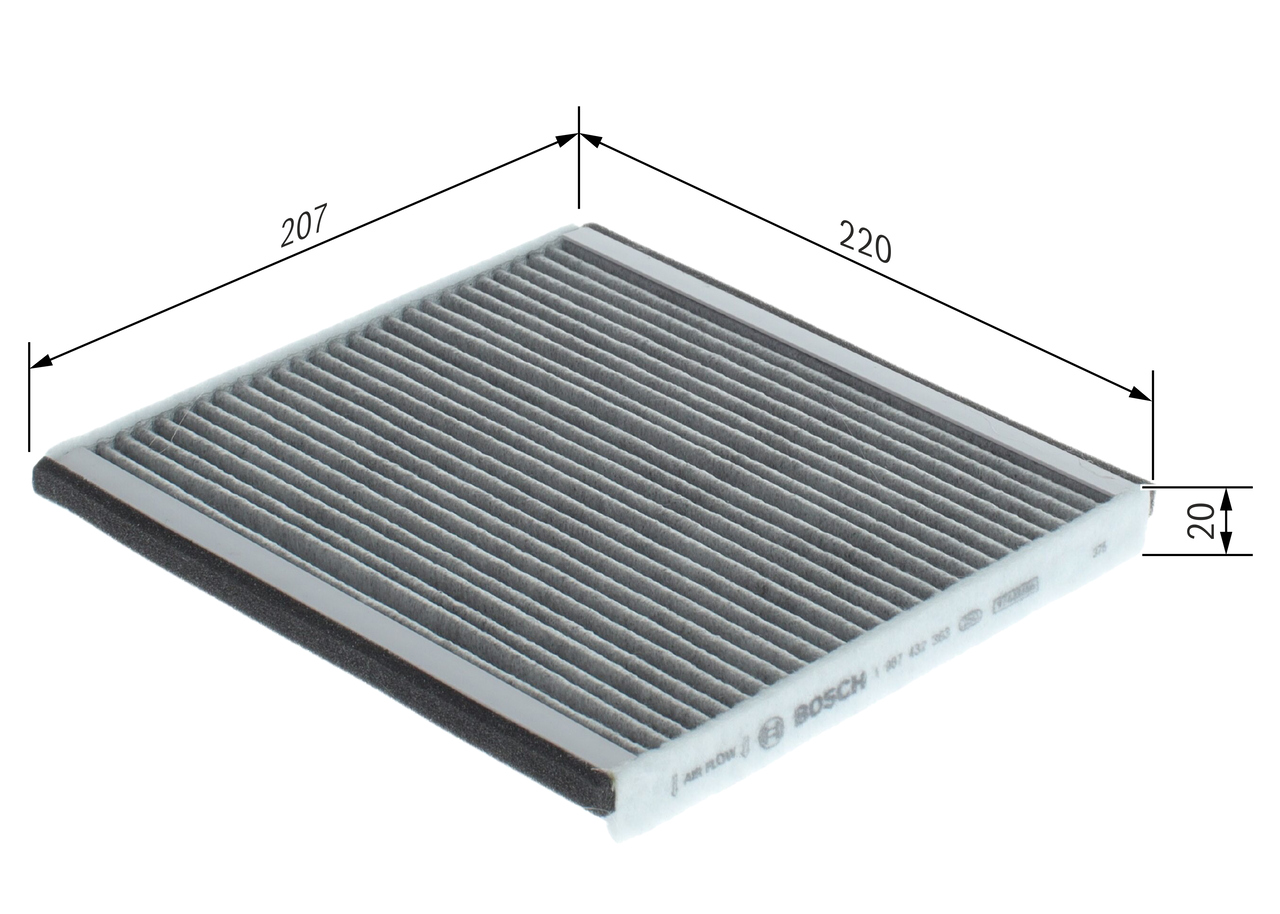 BOSCH Kabineluftfilter 1987432363 for VOLVO