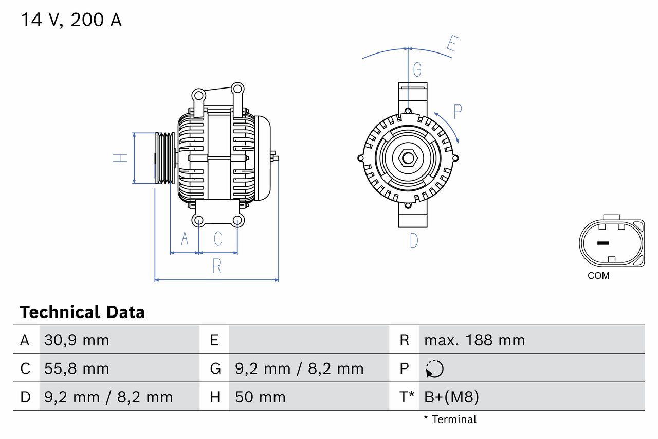 BOSCH Generator 0 986 084 980 for MERCEDES-BENZ