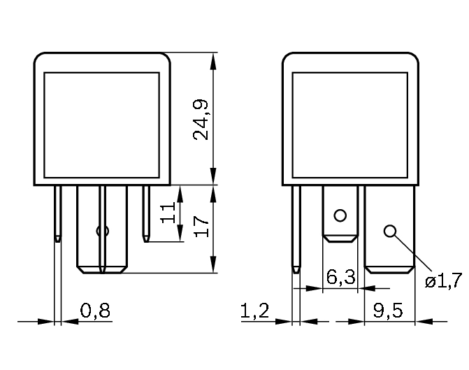 BOSCH Relæ, arbejdsstrøm 0986332080 for VOLVO DAF IVECO MERCEDES-BENZ FORD MAN