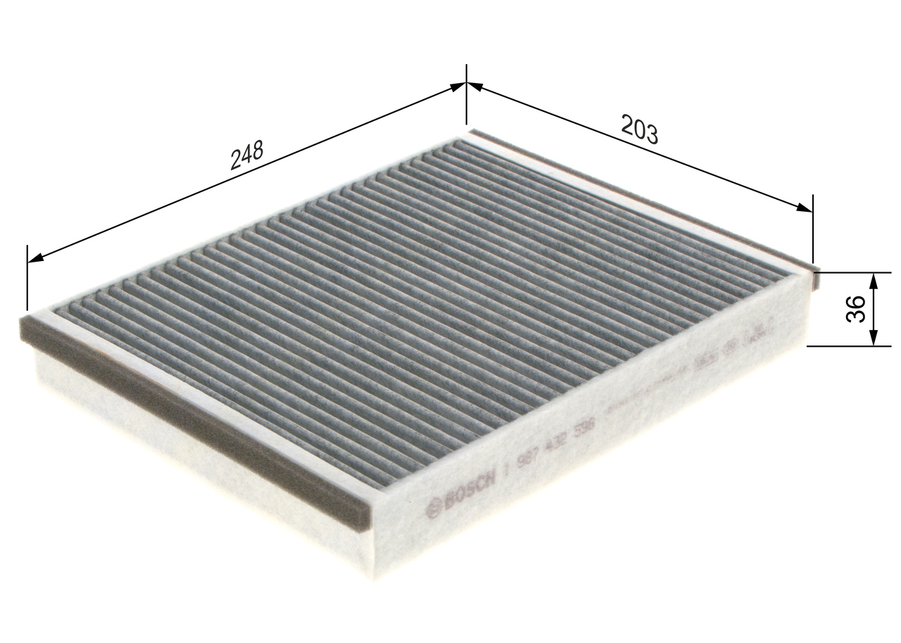BOSCH Kabineluftfilter 1987432598 for FORD VOLVO PEUGEOT