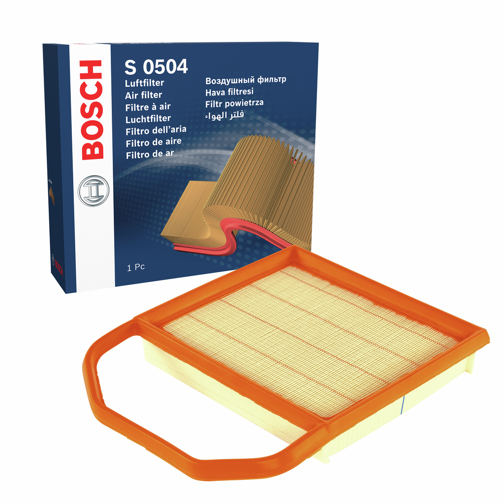 BOSCH Luftfilter f026400504 Filterindsats length_mm_203|Længde [mm]|186 width_mm_206|Bredde [mm]|234 height_mm_209|Højde [mm]|36 quantity_563|Mængde|1