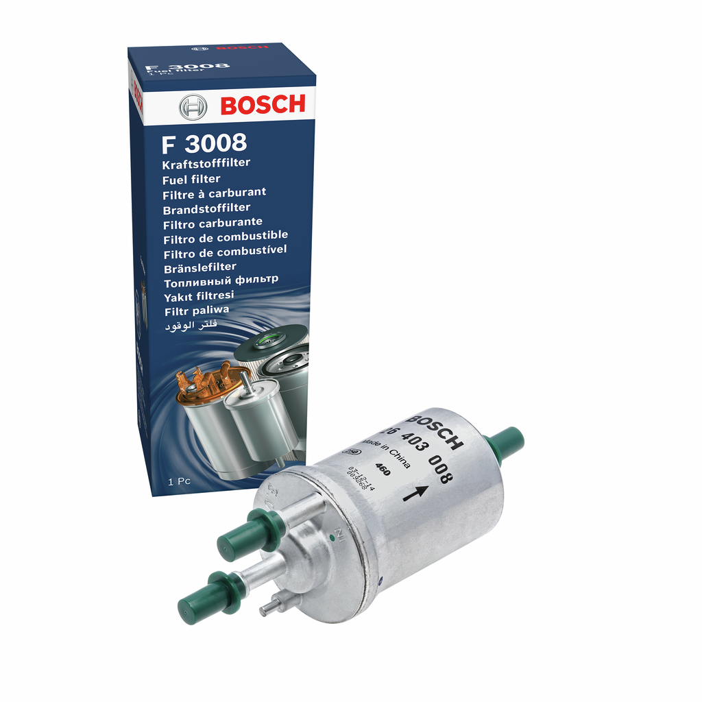 BOSCH Brændstof-filter f026403008 Lednings 164,3mm for VW FIAT