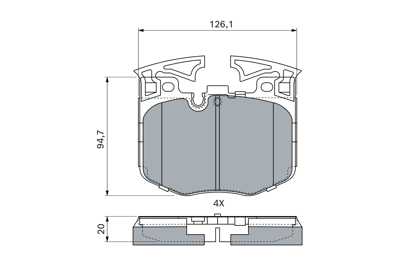 BOSCH Bremseklodser 0986460060 for BMW TOYOTA