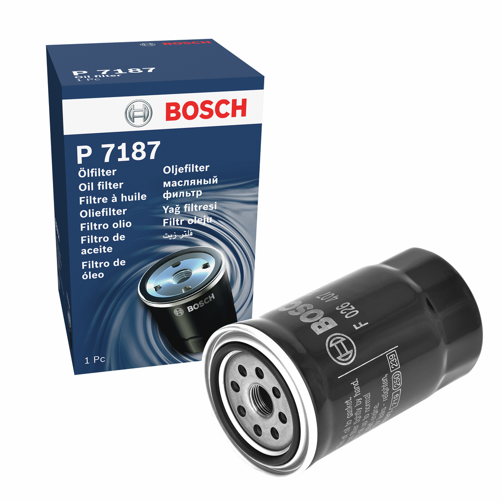 BOSCH Oliefilter f026407187 Påskruet 146mm 3/4 16 UNF-2B for HYUNDAI