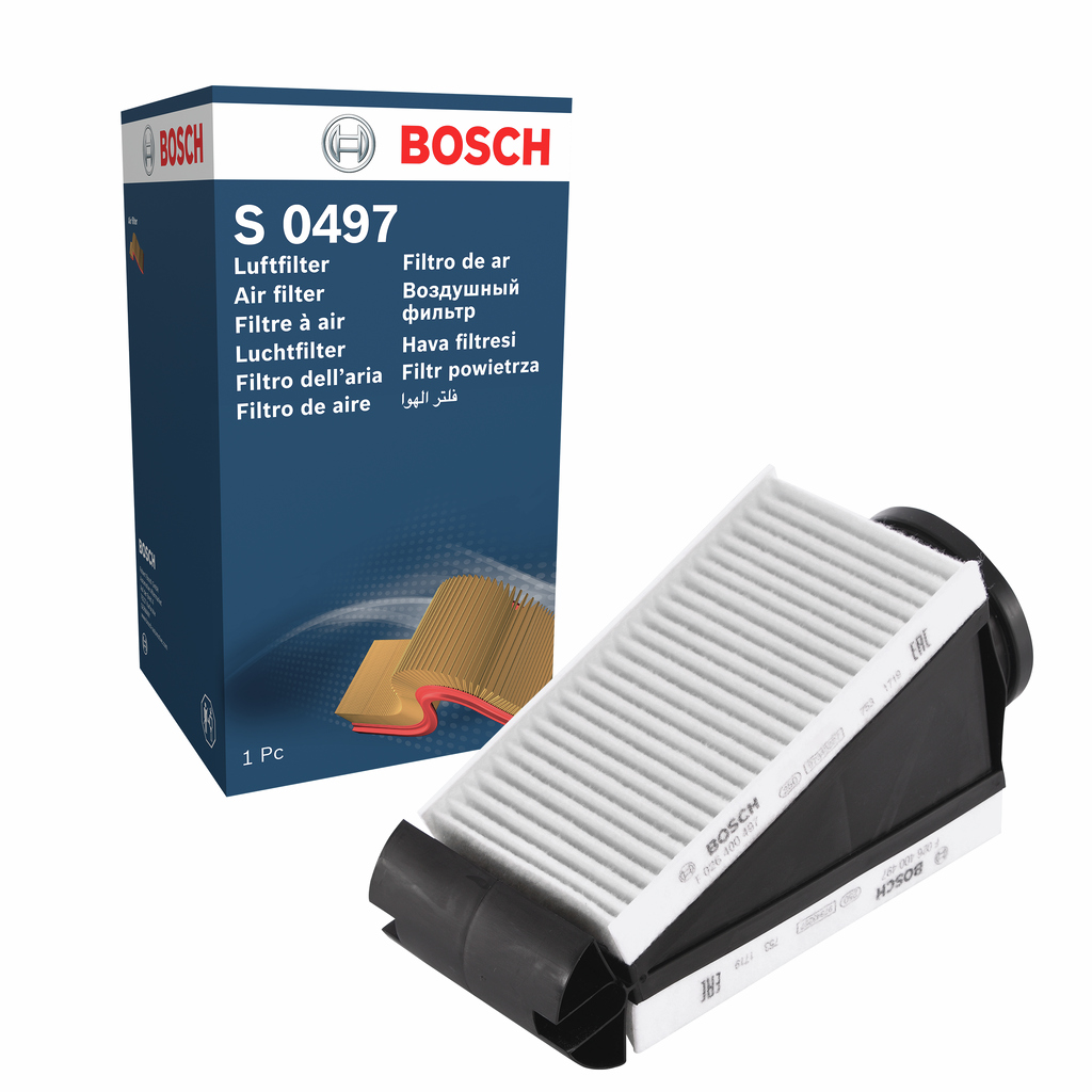 BOSCH Luftfilter f026400497 Filterindsats length_mm_203|Længde [mm]|261,5 width_mm_206|Bredde [mm]|108 height_mm_209|Højde [mm]|138 138mm for MERCEDE