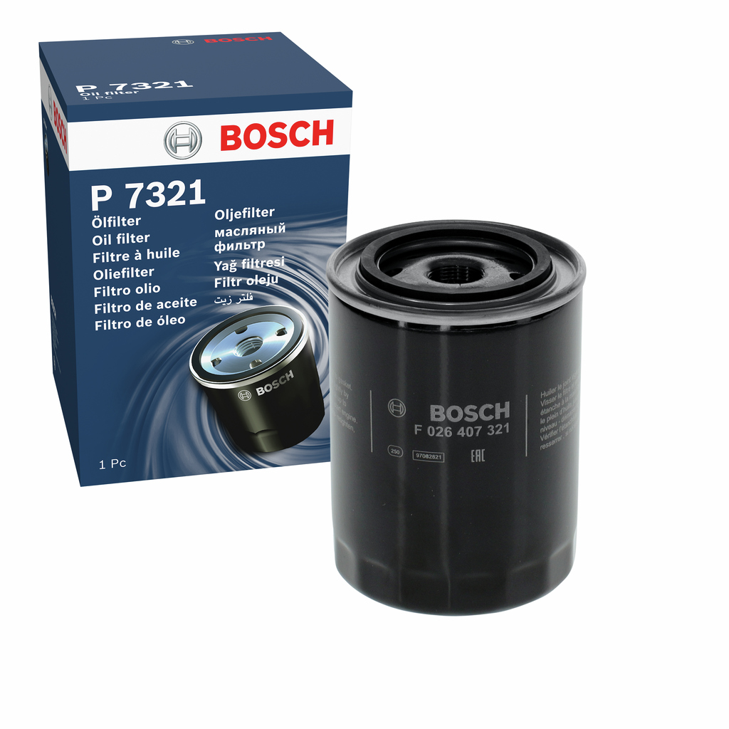 BOSCH Oliefilter F 026 407 321 Påskruet 143mm M 22 x 1,5 for IRISBUS FIAT PEUGEOT CITROËN MITSUBISHI