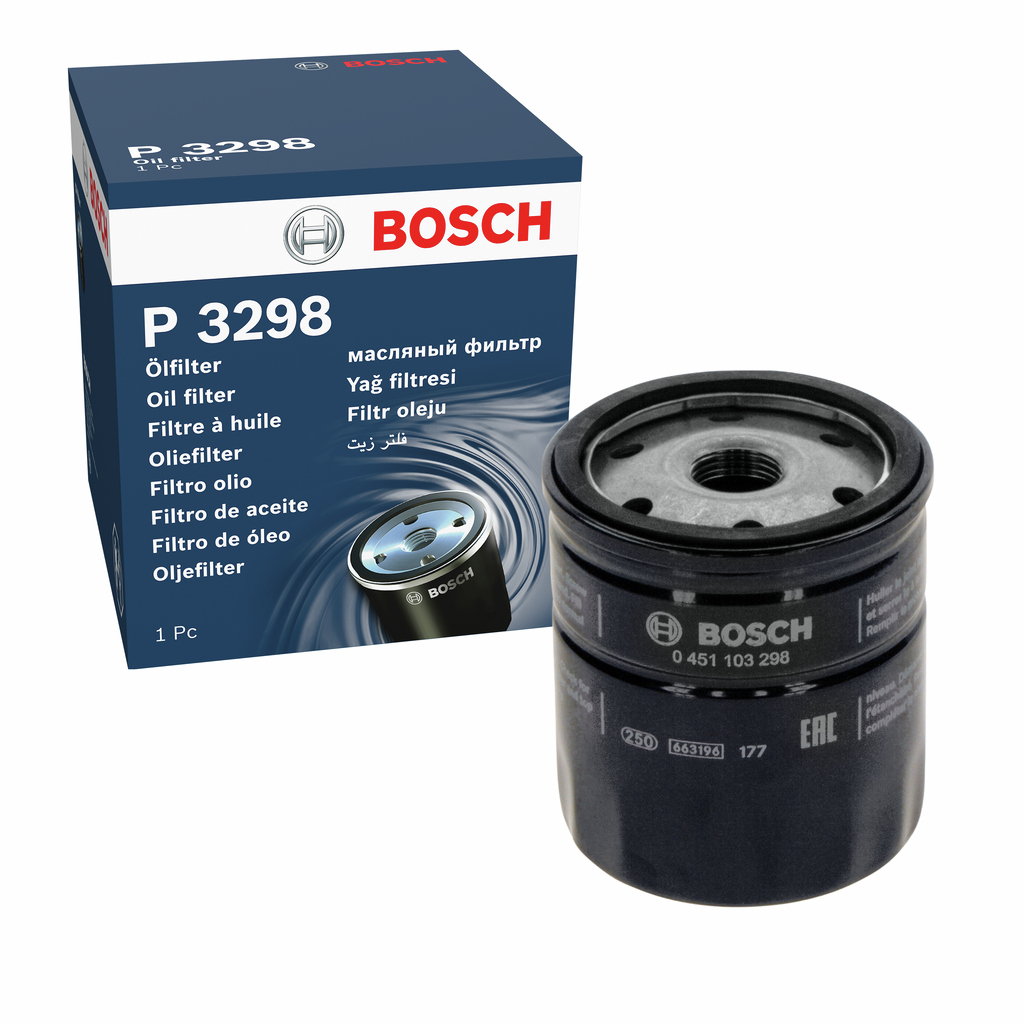 BOSCH Oliefilter 0451103298 Påskruet 86,5mm 3/4 16 UNF for FORD DAF CHEVROLET VW SKODA ROVER PEUGEOT FIAT MAZDA RENAULT