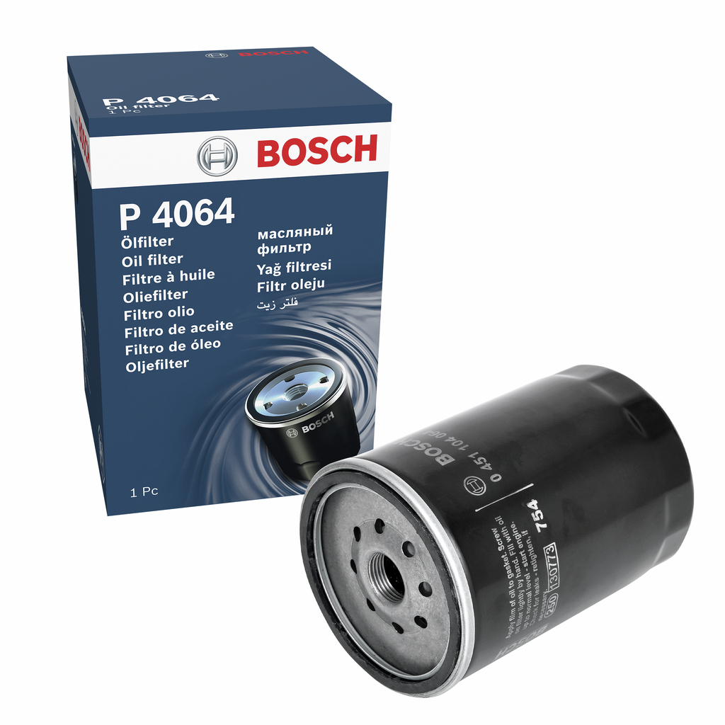 BOSCH Oliefilter 0 451 104 064 Påskruet 138mm 13/16 16 UN for OPEL VOLVO FORD GMC CHEVROLET HOLDEN MITSUBISHI YAMAHA