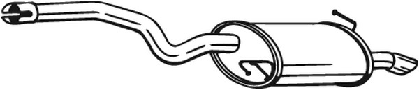 Bagerste lydpotte / udstødning, BOSAL, b.la. til Audi