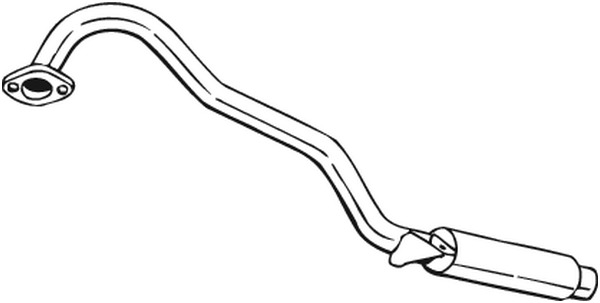 Bagerste lydpotte / udstødning, BOSAL, b.la. til Nissan~Ford