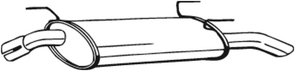 BOSAL Bagerste lyddæmper 185321 for VAUXHALL