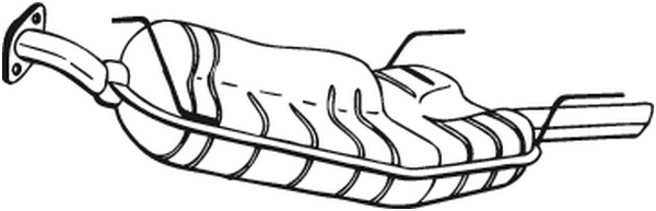 BOSAL Bagerste lyddæmper 185411 for VAUXHALL OPEL