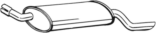 BOSAL Bagerste lyddæmper 185439 for VAUXHALL