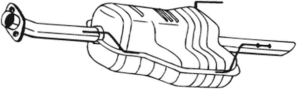 BOSAL Bagerste lyddæmper 185441 for VAUXHALL