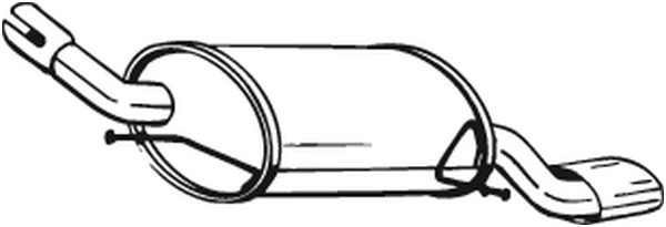 BOSAL Bagerste lyddæmper 185621 for VAUXHALL