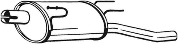 BOSAL Bagerste lyddæmper 185627 for VAUXHALL OPEL
