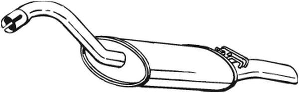 Bagerste lydpotte / udstødning, BOSAL, b.la. til Audi