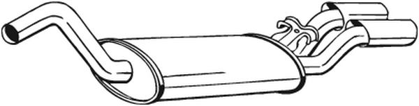 BOSAL Bagerste lyddæmper 105127 for AUDI