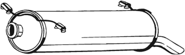 BOSAL Bagerste lyddæmper 135657 for CITROËN