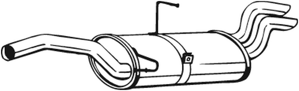 BOSAL Bagerste lyddæmper 135567 for FIAT PEUGEOT