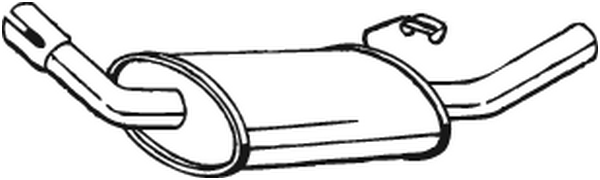 BOSAL Bagerste lyddæmper 154801 for FORD