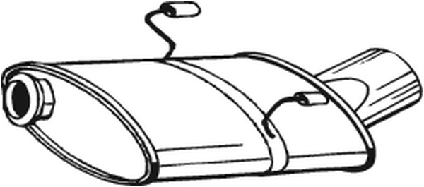 BOSAL Bagerste lyddæmper 190317 for PEUGEOT