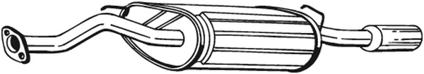 BOSAL Bagerste lyddæmper 115329 for ROVER