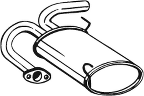 BOSAL Bagerste lyddæmper 145075 for NISSAN