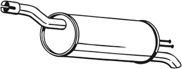 BOSAL Bagerste lyddæmper 148339 for FIAT