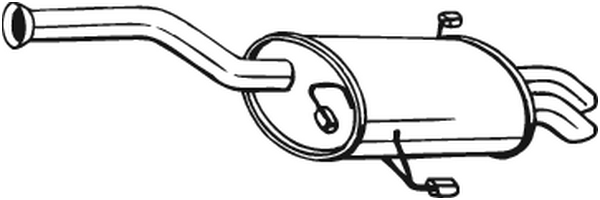 BOSAL Bagerste lyddæmper 190953 for PEUGEOT