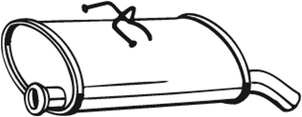 BOSAL Bagerste lyddæmper 135707 for PEUGEOT