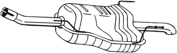 BOSAL Bagerste lyddæmper 185129 for VAUXHALL