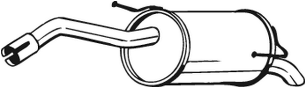 Bagerste lydpotte / udstødning, BOSAL, b.la. til Nissan