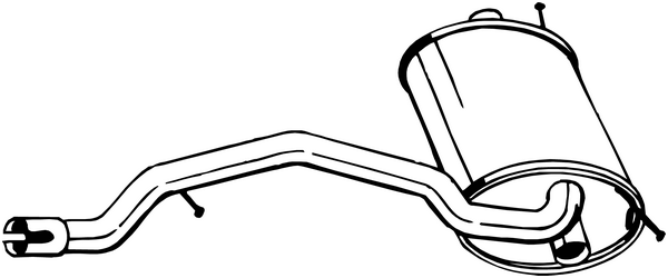 BOSAL Bagerste lyddæmper 154491 for FORD
