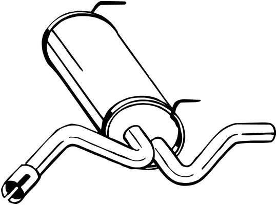 BOSAL Bagerste lyddæmper 128021 for VAUXHALL CHEVROLET