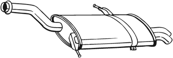 BOSAL Bagerste lyddæmper 135085 for PEUGEOT