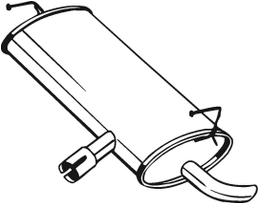 BOSAL Bagerste lyddæmper 145203 for NISSAN
