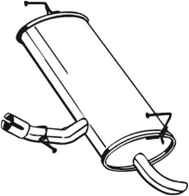 BOSAL Bagerste lyddæmper 145201 for NISSAN