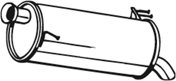 BOSAL Bagerste lyddæmper 165037 for HYUNDAI