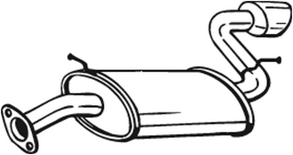 BOSAL Bagerste lyddæmper 128003 for CHEVROLET