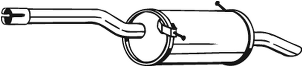 Bagerste lydpotte / udstødning, BOSAL, b.la. til Peugeot~Citroën