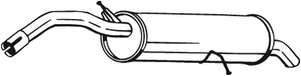 BOSAL Bagerste lyddæmper 135105 for PEUGEOT