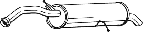 BOSAL Bagerste lyddæmper 135093 for PEUGEOT