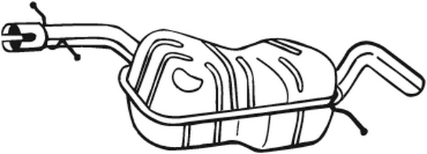 BOSAL Midterste lyddæmper 220013 for VW