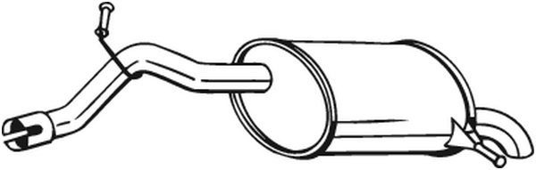 BOSAL Bagerste lyddæmper 190085 for PEUGEOT