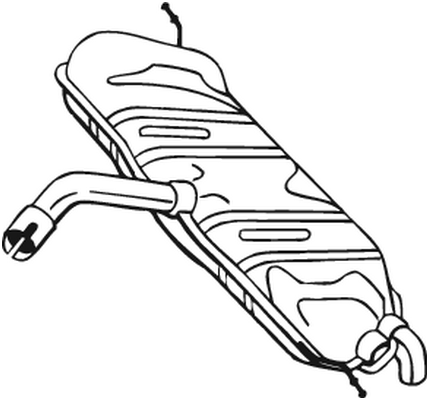 BOSAL Bagerste lyddæmper 233803 for VW
